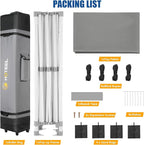 HOTEEL 10x15 Pop up Canopy Tent for Parties, Heavy Duty Easy Setup Tent Without Sidewalls, Outdoor Commercial Instant Gazebo for Wedding Event, with Roller Bag & Sand Bags, Grey(Hexagonal Frame)