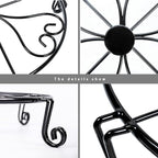 1 pack 10"-12" Metal Plant Stand Outdoor, for Flower Pot Heavy Duty Potted Holder Round Wrought Rustproof Iron Planter Stand, plant Stands Indoor Clearance and Outdoor patio - 10 Inches Black