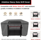 Grill Cover for Weber Slate 30 Inch Rust-Resistant Griddle, Heavy Duty Waterproof 600D Webber Slate Griddle 3-Burner Gas 30 in. Flat Top Griddle Cover Outdoor Black