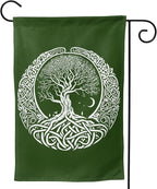 Viking Tree Garden Flag Vertical Double Sided Outdoor Yard Tree Flags 12.5x18 Inch Burlap Banners Vertical Double Sided for Outdoor Decor Lawn
