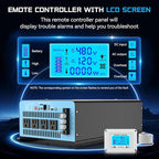 New 48V 4000 Watts Pure Sine Wave Inverter, 48V DC to 110V/120V AC Power Inverter with 4 AC Outlets, USB Port, Type-C Port for Truck, Vehicle, Power Outage, Remote Control with LCD Screen