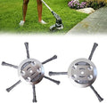 2 Pack 6 inch Steel Wire Brush Cutter Trimmer Head, Weed Trimmer Replacement Head, Durable Head for Home Users, for Electric Battery Powered Cordless String Trimmer