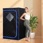 ZONEMEL Full Size Sauna Tent, Portable 1 or 2 Person Full Body Home Spa for Relaxation, Detox, Steamer not Included (L47.24 x W31.5 x H63,Black)