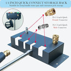 Pressure Washer Gun Holder-Foam Cannon Holder-for Foam Cannon,Pressure Washer Nozzle Tip and Pressure Wand Extension Storage Rack(fit 1/4" Quick Connector)