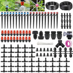 240-Ft Drip Irrigation Kit Automatic Garden Watering Plant System Kit, Greenhouse Irrigation Kit, Patio Sprinkler System for Outdoor Raised Bed Plants with 1/2in,1/4in Hose