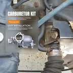 Carburetor with Fuel Pump & Filter Compatible With Kawasaki Engine EZGO RXV, 2010-2015 TXT, 2010-2014 Valor ST 400 MPT 800 Refresher 1200 Cushman 280 Commander 2200 Bellhop, Carb for 13HP FJ400D