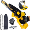 Cordless Mini Chainsaw 8 Inch for Dewalt 20V MAX Battery Powered (NO Battery), Electric Cordless Hand Chainsaw, Portable Small Rechargeable Pruning Chain Saw for Wood Cut Tree Trimming