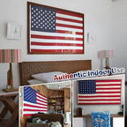 Deluxe Cotton American Flag 5x8 FT for Outside, Tear Resistant US Flags High Wind with Embroidered Stars, Sewn Stripes, the Best Indoor Outdoor Flag