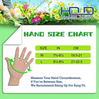 HANDLANDY Leather Gardening Gloves, Thorn Proof Long Gauntlet Heavy Duty Garden Gloves, Elbow Length Rose Pruning Weeding Yard Glove (Large, Green)