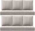 Luxury 24x24x6 Inch Kitty Outdoor Furniture Cushions Set of 6 - Comfortable Deep Seat Patio Chair Cushion for Wicker Dining Rocking Swivel Chairs Loveseat Couch Sectional Sofa - Beige
