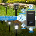 170W Low Voltage Landscape Transformer with Timer & Photocell for Landscape Lighting, 120V to 12V/15VAC, Stainless Steel, Weatherproof for Outdoor Landscape Lights,Yard Lights,Garden Lights