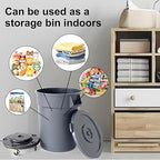 32 Gallon Outdoor Trash Can, Outdoor Trash Can with Lid and Wheels, Commercial Trash Cans Suitable for Restaurants, Kitchens and Courtyards