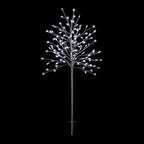 Alpine Corporation 58"H Indoor/Outdoor Frosty Christmas Snowflake Tree with LED Lights , Christmas Decoration