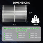 J&YNBBQ Grill Grate Replacement for Weber Genesis 300 Series – 9mm 19.5" Stainless Steel Cooking Grates for E-310, E-320, E-330, S-310, S-320, S-330, Replaces Weber 7528 & 7524 (2 Pack)