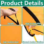 2 Pcs 140 Gallon Pop up Leaf Collector, Foldable Lawn Leaf Pick Up Bag Tool, Large Yard Dustpan Type Garden Bag, Reusable Yard Waste Bags for Cleaning Up Weeds Branches Waste Trash Debris