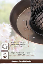 Gtongoko Bird Feeder for Outside, Metal Mesh Tube Bird Feeders 2.5 lbs for Sunflower Seeds or Mealworm, Large Capacity, Copper, 1 Pack