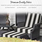 RSH DECOR: Deep Seating Cushion with Pillow Back | 25” x 25” Seat | Water and Fade-Resistant Spun Fabric | Outdoor Chair Cushion Set for Patio Furniture | Oakmont Hightown Festival