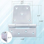Heavy Duty Gate Hinges 3.5 inch 6 Pack Extra Thick Industrial T Hinges Barn Door Shed Door Hinges for Large Wooden Gates Wood Fence Outdoor - Zinc Iron Finish (Screws Included)