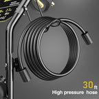 BLUBERY Gas Pressure Washer, 3600 PSI Pressure Washer，2.7 GPM Heavy Duty Power Washer, 30 feet Pressure Hose&Soap Tank,4-Stroke OHV 212cc Engine,Portable Industrial Style,Black