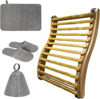 Soft and Flexible Sauna Backrest Made with Bamboo Blocks for Steam Sauna and Infrared Sauna, Non-Toxic Sauna Accessory