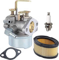 Compatible with New 640152 Carburetor + 33268 Air Filter+ Spark Plug for Tecumseh 640152A 640023 640051 640140 640152 HM80 HM90 HM100 8-10 HP Engine Snow Blower Mower 5000w Generator