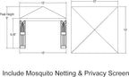 APEX GARDEN Symphony II 10 Ft. x 10 Ft. Gazebo w/Net/Privacy Curtain/Planter Holders