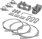Sun Shade Sail Hardware Kit- 18' Ft (6'x3) Steel Tension Cable with Winch Kit Pad Eyes Snap Hooks Sunshades Installation Kit for Triangle Shade Sails Deck Patio Yard