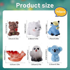 140 Pack Mini Animals Tiny Duck，Cow，Bee Figurines Bulk for Miniature Dollhouse Decor Accessories Garden Aquarium Potted Ornament Party DIY Charms Office Classroom Activity to Hide