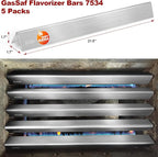 GasSaf 21.5" Grill Flavorizer Bars for Weber Genesis Silver A, 304 Stainless Steel Flavorizer Bars for Spirit 200, E/S200, E/S-210, Spirit 500 (Side Burner Knob), Replacement Parts for Weber 7534 7535