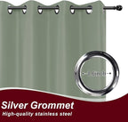 HolidayIdeas Grommet Outdoor Curtains for Patio Waterproof 8 Pcs All Weather Balcony Outside Curtains for Apartments, Gazebo, Pergolas, Porch, 54x120 Inch, Sage Green