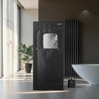 VEVOR Upgraded Portable Steam Sauna for Home, 1 Person Full Body Home Spa Tent with Steamer & 1 Foldable Chairs & Remote & Essential Oil Box,Heavy-Duty Stainless Steel Frame Sauna Box, (Black)
