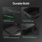 VIVOSUN 3-Layer Worm Compost Bin, 30L Worm Composter, Easy Setup Inclusive Worm Farm Kit for Recycling Food Waste