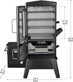 Vertical Pellet Smoker with Cover & Meat Probe, 4-Rack Electric BBQ Smoker Grill, 616 sq in Cooking Space, Digital LED Temperature Control for Outdoor Smoking Ribs, Brisket, Chicken & Sausage