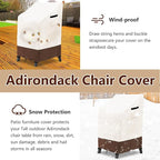 Stackable Patio Chair Covers Waterproof Patio Furniture Covers, 28 W x 36 D x 47 H InchesFits for 4-6 Stackable Dining Chairs 2 Pack (Beige & Brown)