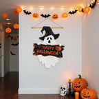 Halloween Ghost Garden Flags 12x18 Inch Double Sided, Happy Halloween Welcome Small Yard Flags for Outside, Farmhouse Front Porch Outdoor Fall Decor Holiday All Seasons Decoration