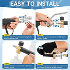 Foam Cannon for Pressure Washer, Dual Connector Foam Gun with 5 Nozzle Tips, 3/8" Swivel Quick Connect, M22-14mm & M22-15mm Fittings
