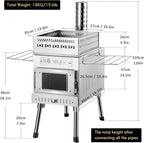 WILLOWYBE Portale Outdoor Sauna Set with Sauna Tent, Sauna Wood Stove, Cover Protection for Dry Sauna, Cooking for Family and Friends