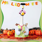 Suzile Funny Lady Porch Goose Outfit for 23'' Cement Goose Curler Wig Costume Glasses with Cute Animals for Halloween Christmas Parties Yard Lawn Outdoor Garden Patio Statue Xmas Santa Holiday Decor