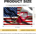 Vintage American America Usa Poland Poles Flags For Outside Yard 3x5 Ft Double Sided Printed 100d Polyester Lightweight Garden Welcome Outdoor Banner Brass Grommets