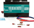 WZRELB 800W 12V 120V Pure Sine Wave Power Inverter DC to AC System Car Inverter