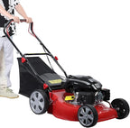 Lefitap Self Propelled Gas Lawn Mower, 141cc 4-Stroke Gas Engine Weed Eater with 20" Blade, Walk-Behind Cordless Push Lawn Mowers Tractors with 50L Grass Tank, 2850RPM Red