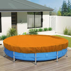 ECOOPTS 6 ft Round Pool Cover for Above Ground Pools, Swimming Pool Cover Protector Winter Safety Cover (Orange)