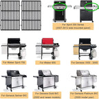 GasSaf 7638 Grill Grates for Weber Spirit 300 310 315 320 330, 17.5x12 Cast Iron Grates for Genesis 1000-3500, Genesis Gold Silver Platinum B/C, Spirit 700, Weber 900, Replace Grill Parts 7639 65906