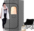 Portable Steam Sauna, Steam Sauna Tent Full Body Personal Sauna Room with 3L 1500W Steam Generator, Remote Control, Remote Control, 9 Levels Heat, 90 Mins Timer,Foldable Chair