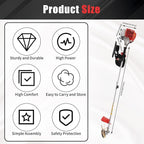 2 Stroke 43cc Gasoline Weed Trimmer Brush Cutter Lawn Edger Grass Weed Eater, Gas Weed Trimmer Gas Weedeaters Grass Trimmer Cordless Gasoline Power w/ 2 Blade Heads