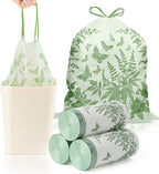 VOK 8 Gallon Trash Bags with Butterfly Printed & Sweet Wormwood Scent, Drawstring Medium Garbage Bags, Tear-Resistant & Fragrant Trash Can Liners, Trash Bags 8 Gallon for Home/Office, 75 Counts