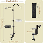 ERYTLLY Deck Hook Bird Feeder Pole Bird Feeder Porch Multi Hook Bird Feeding Station Kit Multi Feeder Hanging Kit Premium Bird Bath for Attracting Wild Birds Bird Feeder Planter Hanger