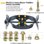 99-9313 Snow Blower Paddles with 133-5585 Scraper Replaces 125-1128 55-9250 55-9251 88-0771 for Toro 621 721 210R 421QR 621E 621QZE 621QZR 621R 621E 721QZE 721R Power Clear CCR6053 Snowthrower