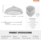 Fire Pit Spark Screen Round 20", Reinforced Heavy Duty Steel Metal Cover, Outdoor Firepit Lid, Easy-Opening Top Screen Covers Round with Ring Handle for Outdoor Patio Fire Pits Backyard