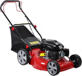 Self Propelled Gas Lawn Mower | 141cc 4-Stroke Gas Engine Lawn Mower | Walk-Behind Lawn Mover Cordless Push Lawn Mowers Tractors with 50L Grass Tank | 20L Grass Catcher, Foldable Design Red